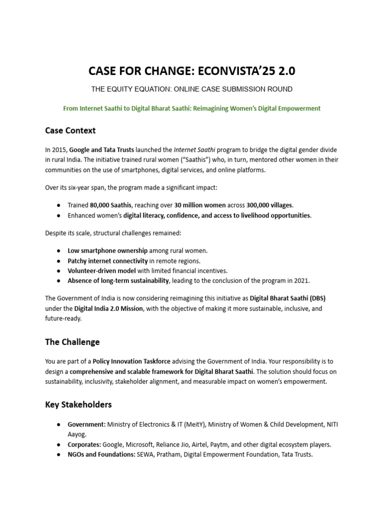 68e0c1e92050d Problem Statement Case for Change | PDF