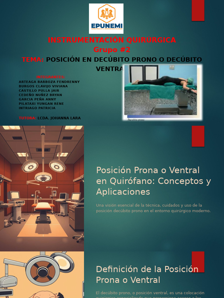 Posición Prona en Cirugía: Guía Esencial | PDF | Disparo | Puntería