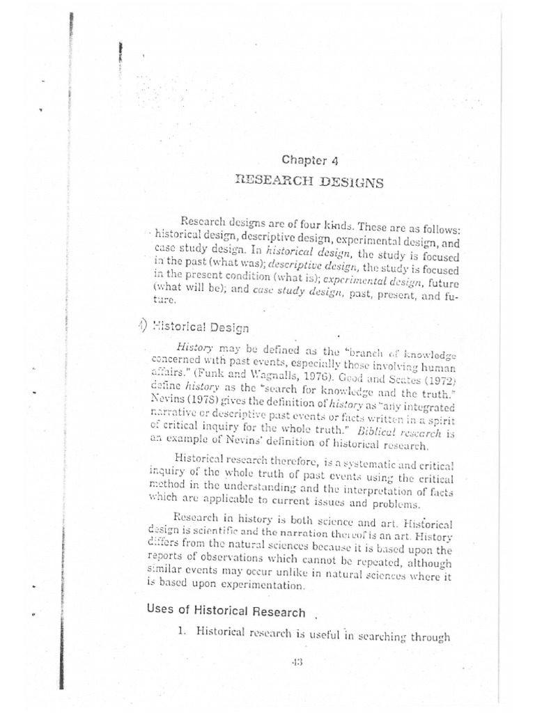 Chapter4 Research Designs | PDF