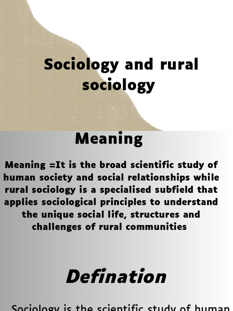 Importance of Rural Sociology 20251123 201629 0000 | PDF | Sociology ...