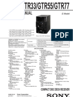 Service Manual: Compact Disc Deck Receiver