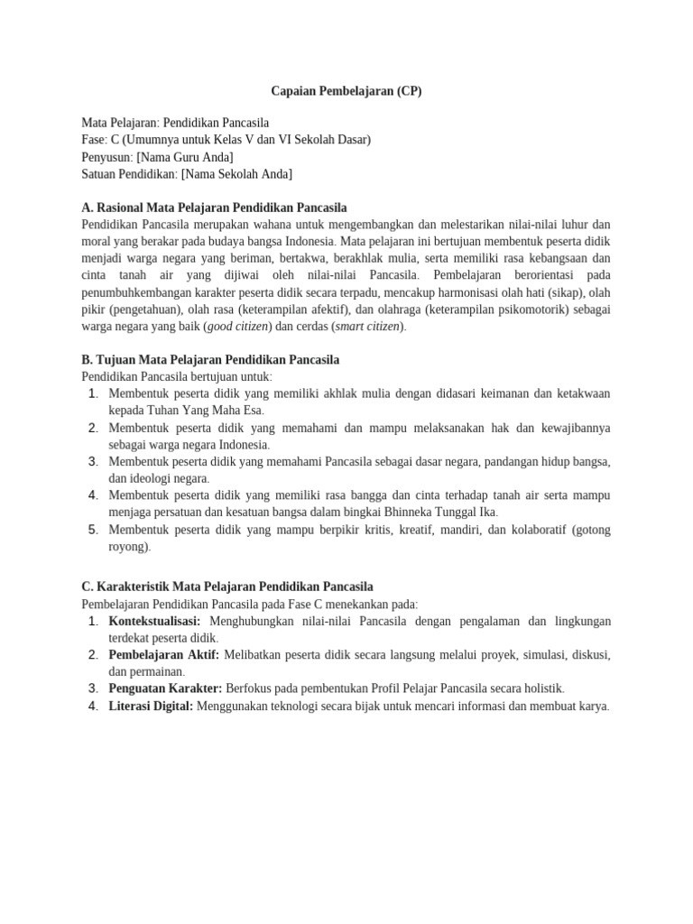 Pendidikan Pancasila - CP - 5 | PDF
