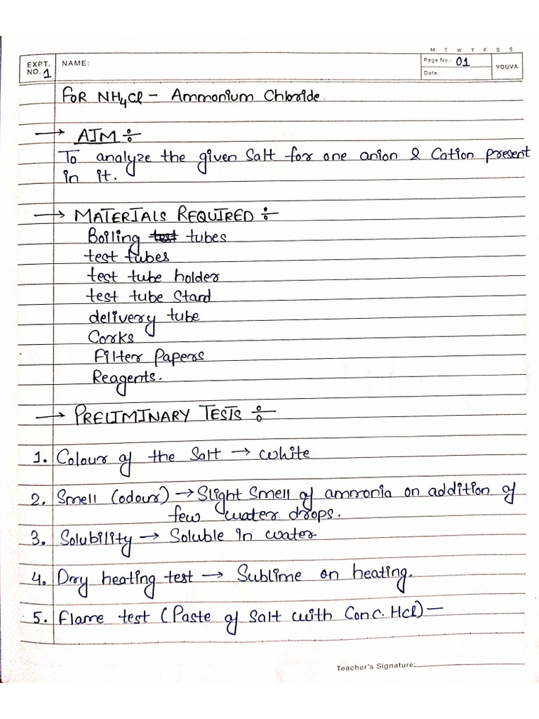 Chemistry Practical ( 13 ) | PDF