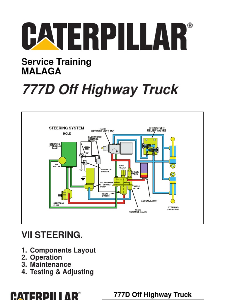 777D Truck Steering System Overview | PDF | Valve | Steering