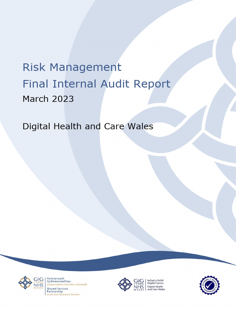 DHCW Risk Management Audit Report 2023 | PDF | Internal Audit | Audit