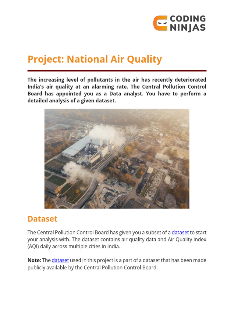 India Air Quality Data Analysis Guide | PDF | Particulates ...