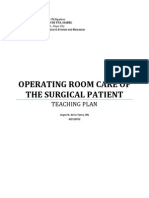 Operating Room Care of The Surgical Patient: Teaching Plan