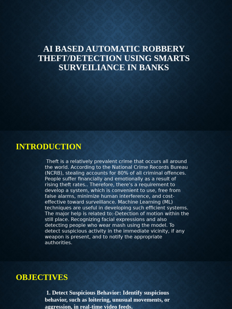 AI Surveillance for Bank Theft Detection | PDF | Surveillance | Machine ...