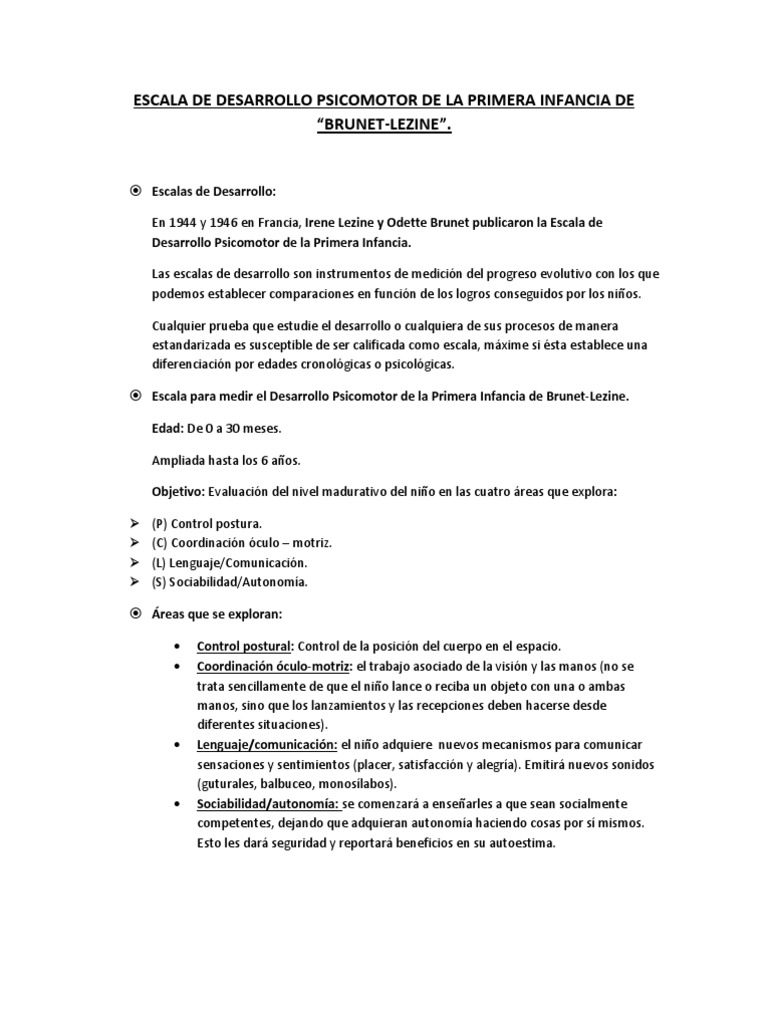 Escala de Desarrollo de