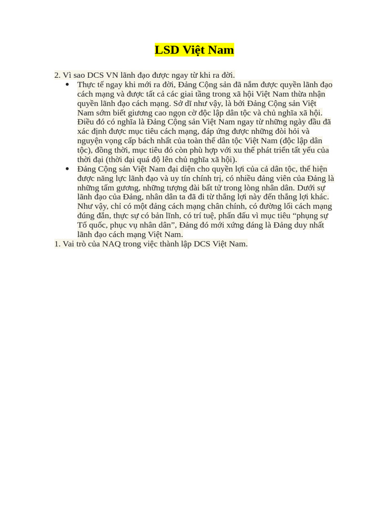 LSD Việt Nam | PDF