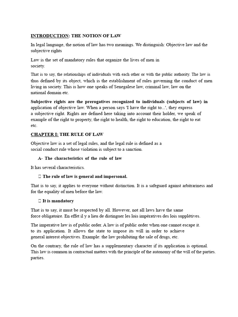 Understanding Law: Objective vs. Subjective Rights | PDF | Prosecutor ...