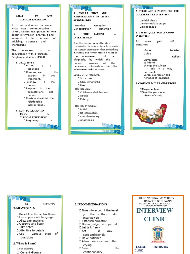 Clinical Interview - Brochure | PDF | Medical Diagnosis | Behavioural ...