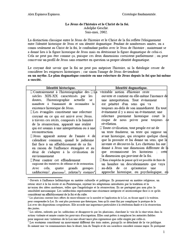 Jésus : Histoire et Foi en Dialogue | PDF | Dieu | Jésus