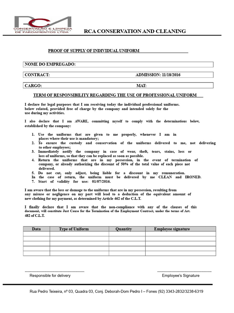 Uniform Supply Acknowledgment Form | PDF | Business Law | Common Law