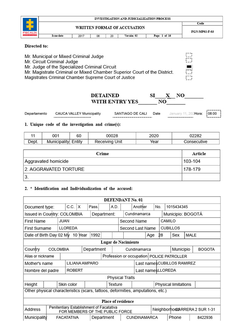 Judicialization Process for Homicide Case | PDF | Crimes | Crime & Violence