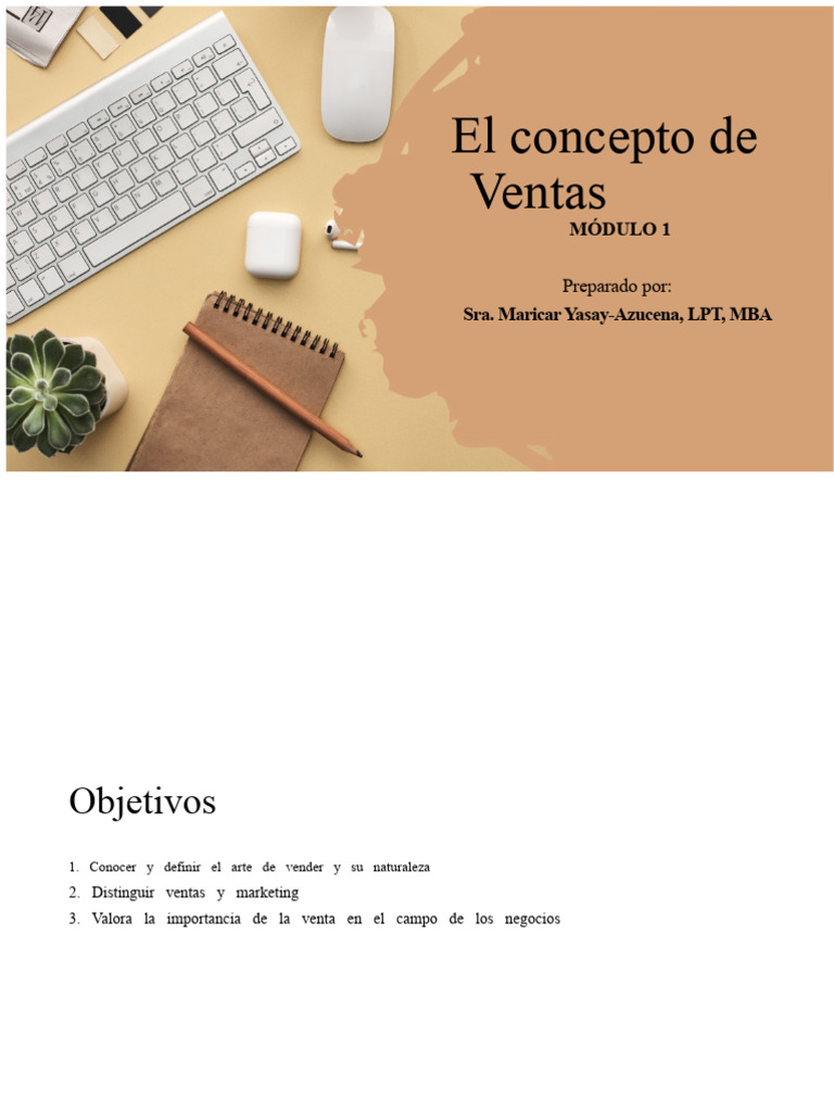 Módulo 1 - El Conceito de Ventas | PDF | Ventas | Marketing