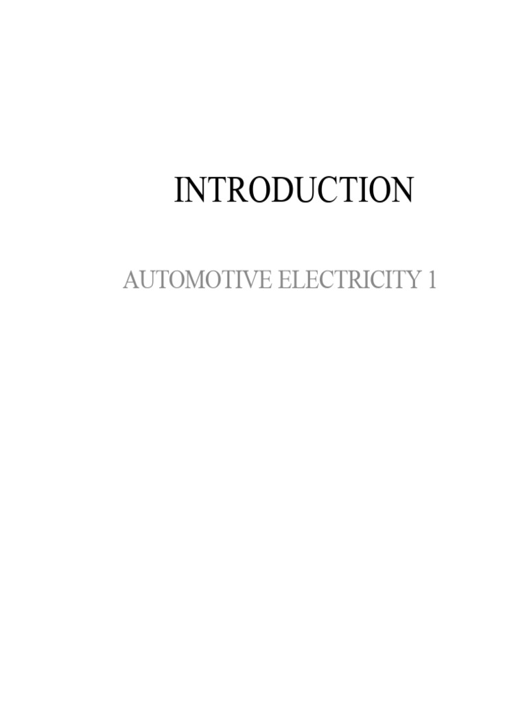 Understanding Automotive Electricity Systems | PDF