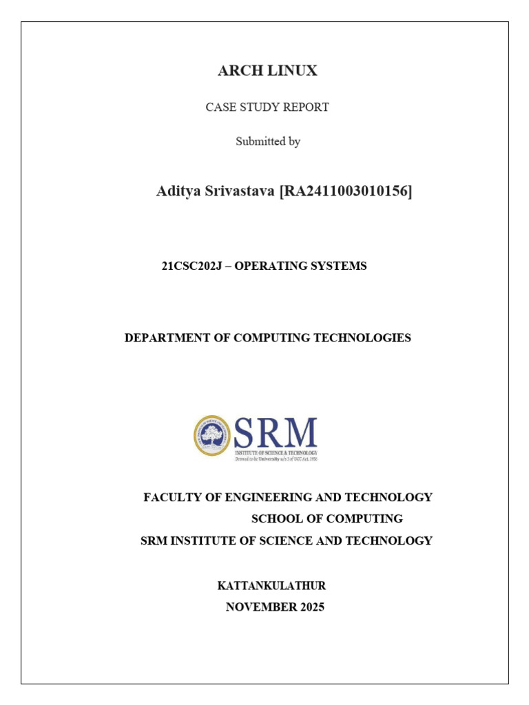 OS Case Study Report RA2411003010156 | PDF | Security | Computer Security