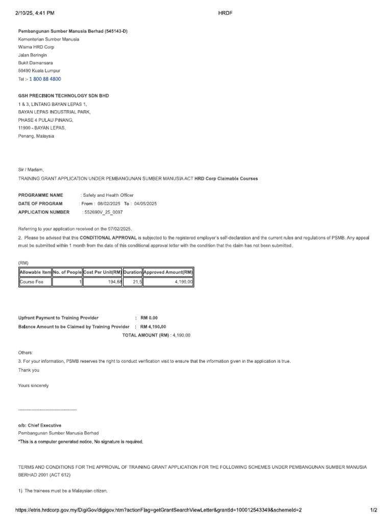 Approval Letter | PDF