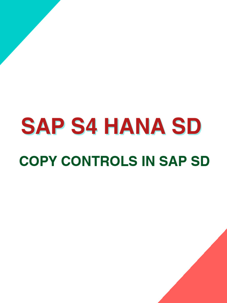 Copy Control in Sap SD | PDF