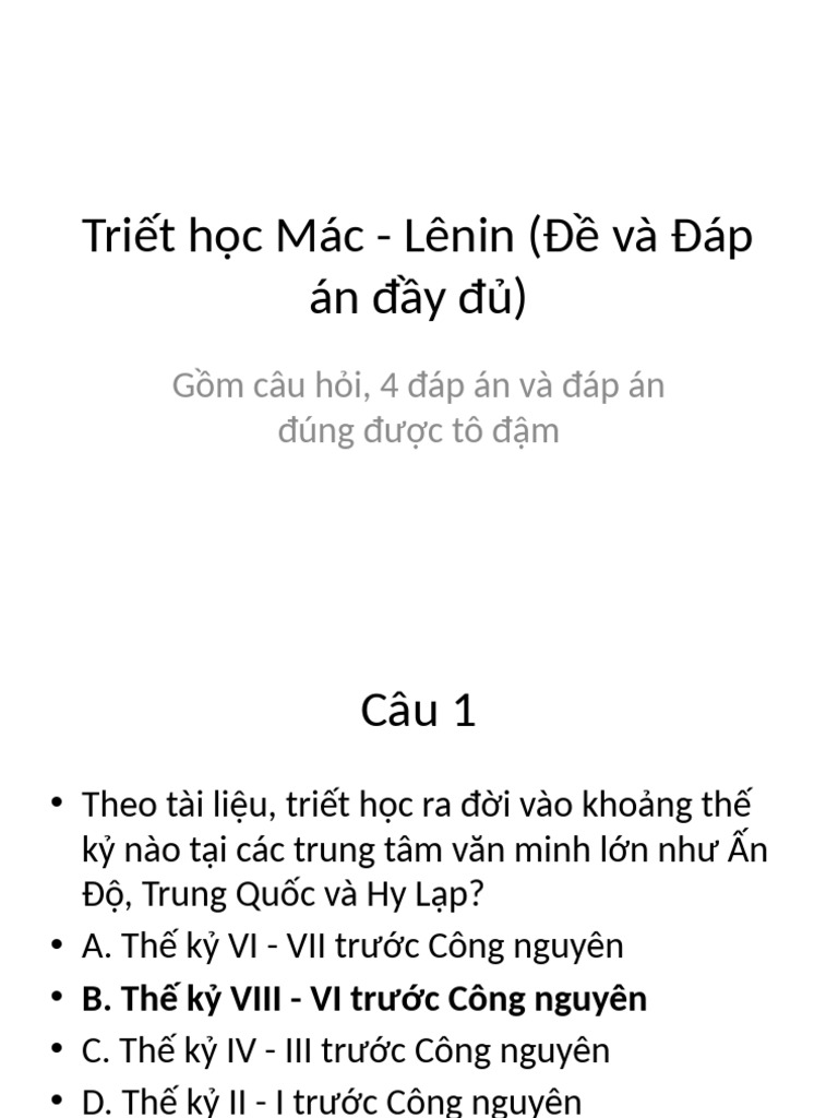 Triet Hoc Mac Lenin Day Du 4 Dapan | PDF