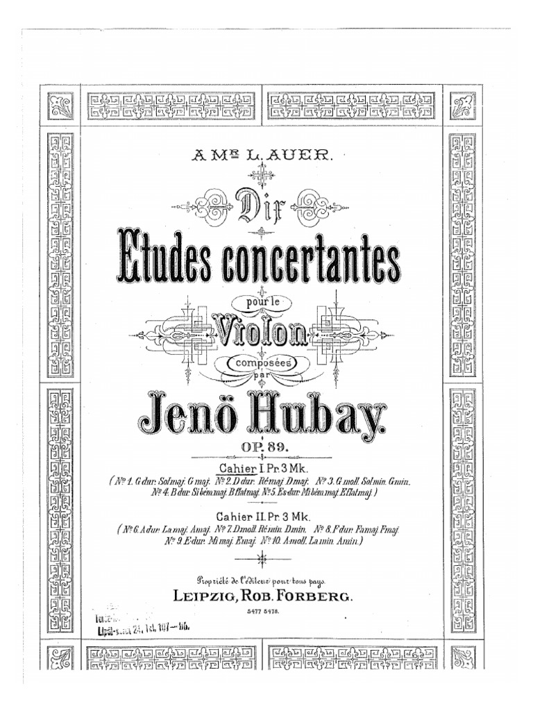 Hubay Op.89 | PDF