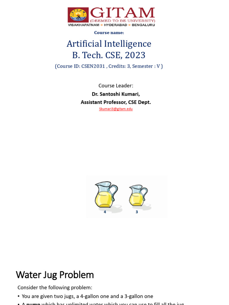 Water Jug Problem in AI Explained | PDF | Mathematical Relations ...