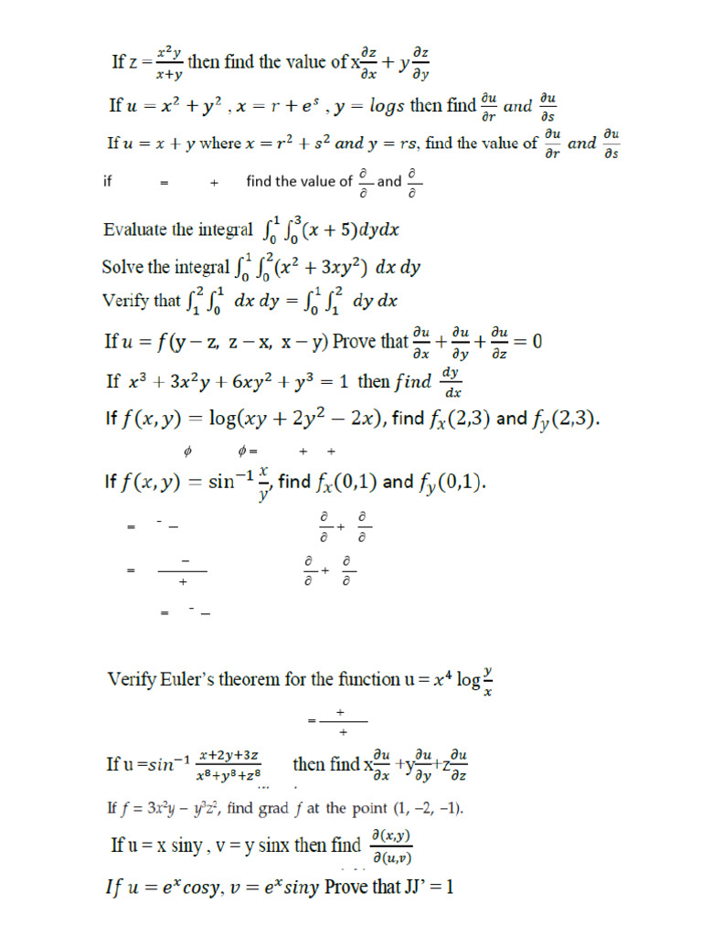 Calculus Problems and Solutions | PDF