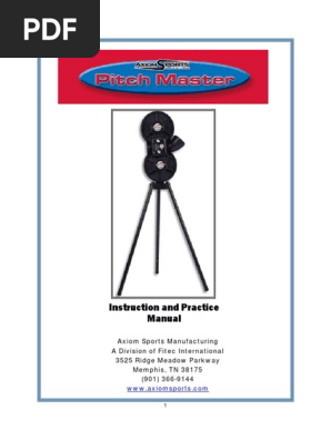Axiom Pitchmaster Pdf Pitcher Batting Baseball