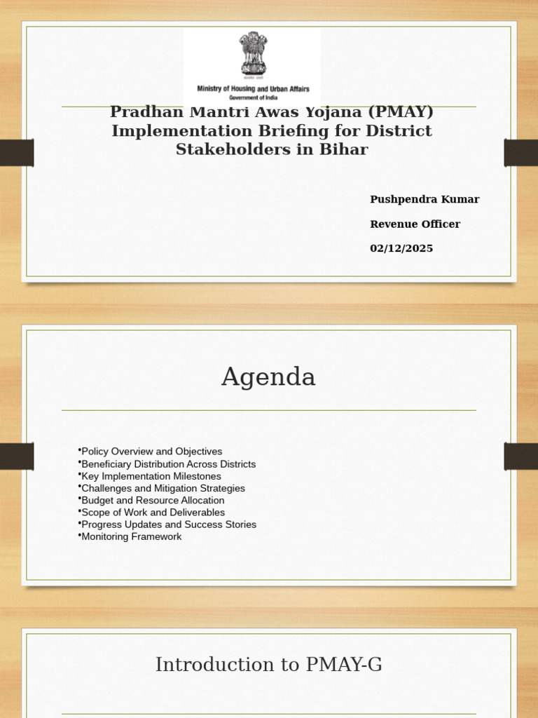 PMAY Implementation Brief for Bihar Stakeholders | PDF | Economies