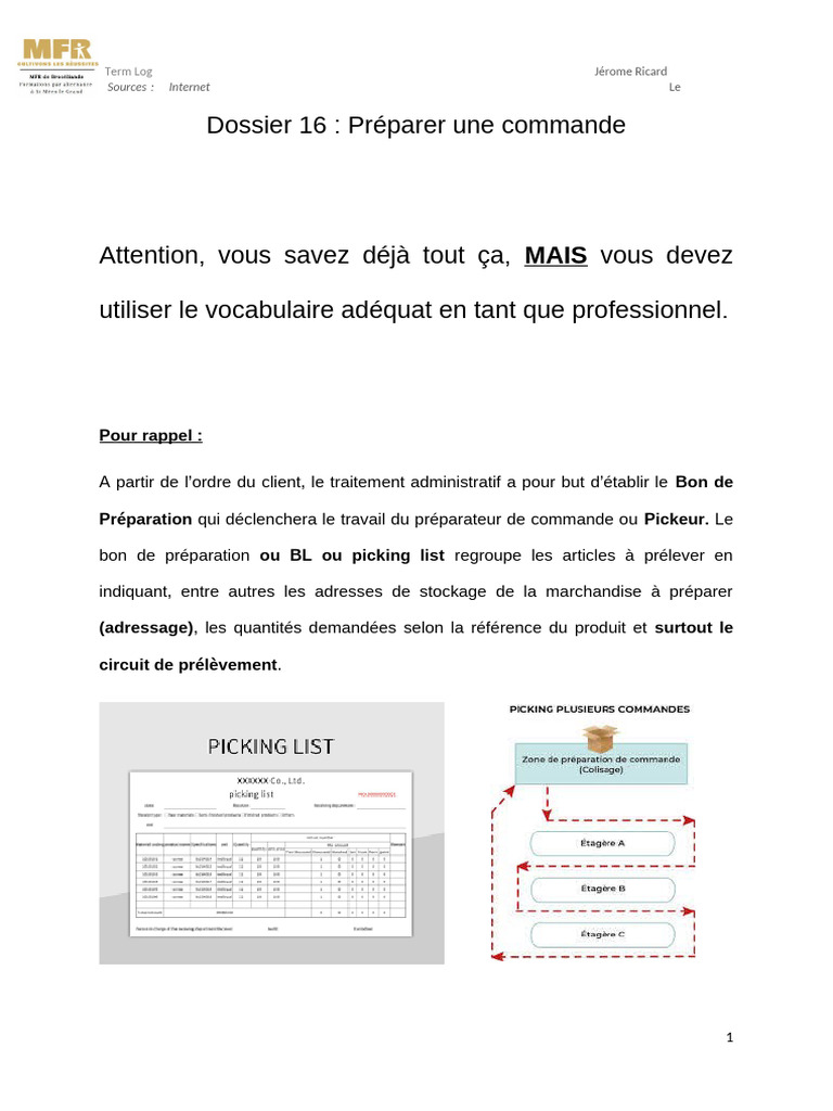 Préparation de Commandes et Traçabilité | PDF | Code QR | Informatique