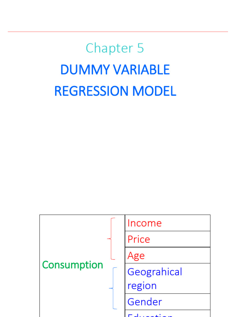 Dummy Variable Regression Models Explained | PDF | Coefficient Of ...