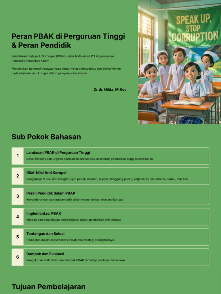 PBAK: Membangun Integritas Perawat | PDF