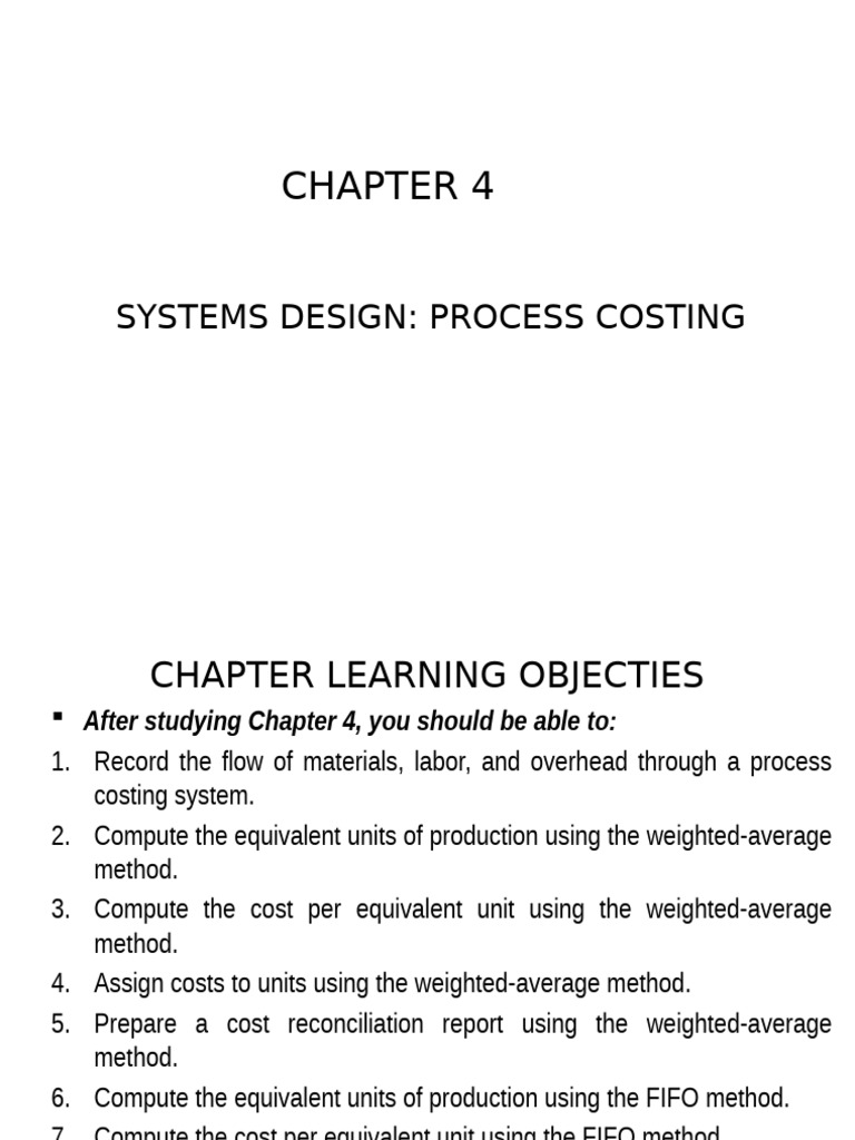 Process Costing in Systems Design | PDF | Inventory | Management Accounting