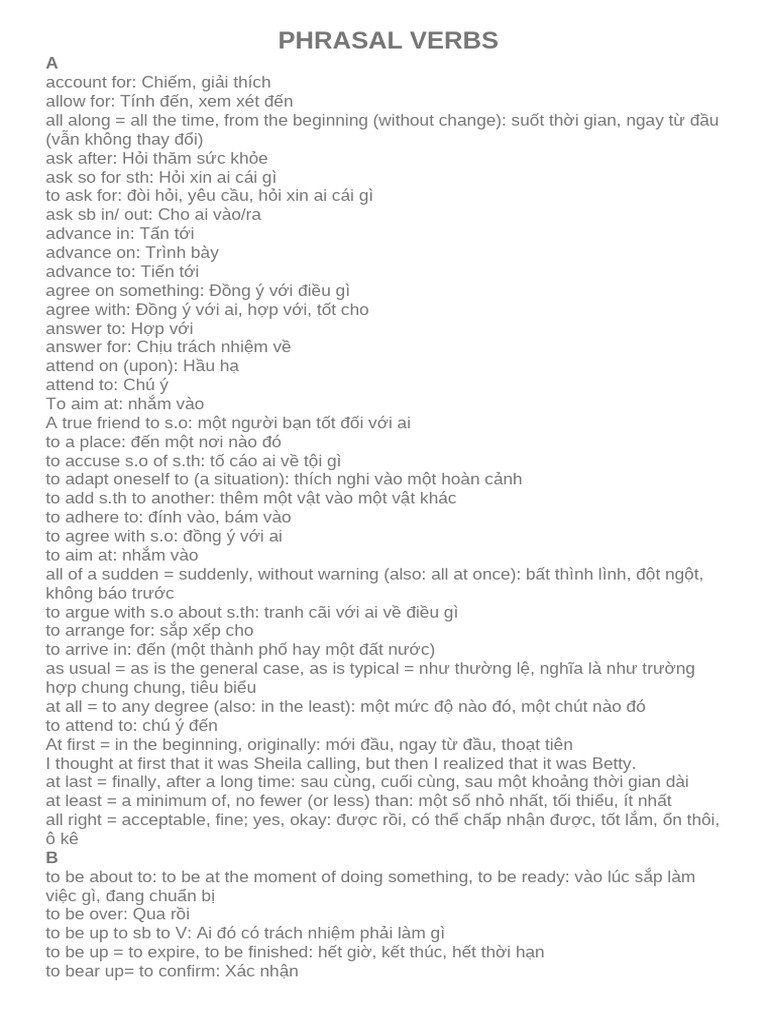 Phrasal Verbs | PDF