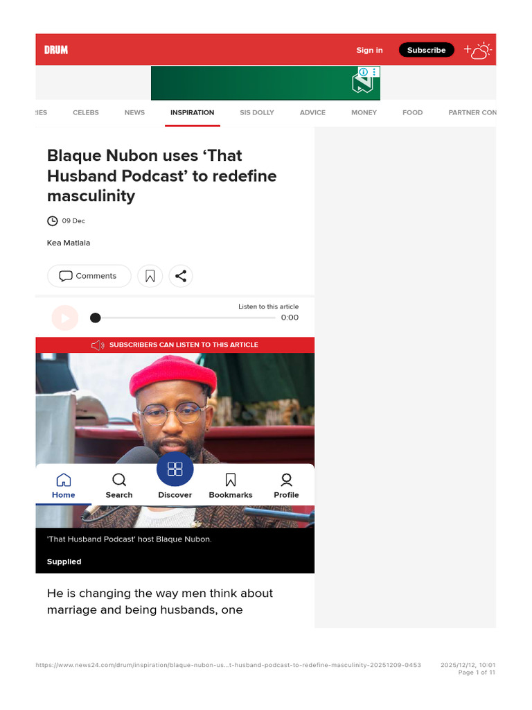 Blaque Nubon Uses That Husband Podcast' To Redefine Masculinity ...