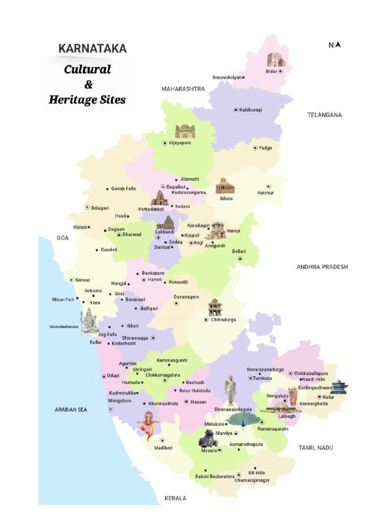 Cultural Heritage Sites of Karnataka | PDF | South India