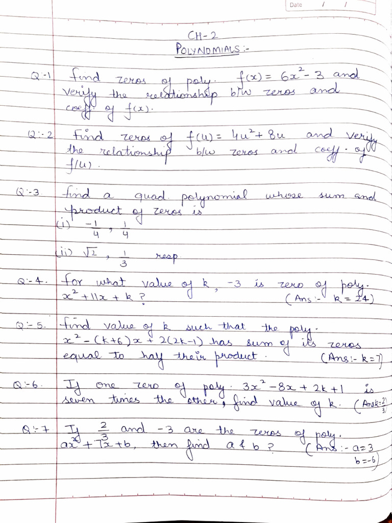 Algebra Problem Set Q2 Solutions | PDF
