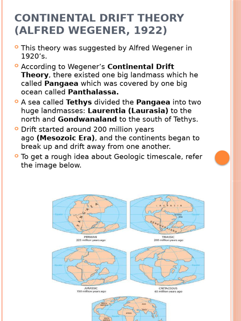 Continental Drift Theory Overview | PDF | Plate Tectonics | Earth