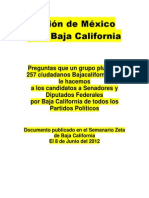 Preguntas A Los Candidatos A Senadores y Diputados Federales Por Baja California