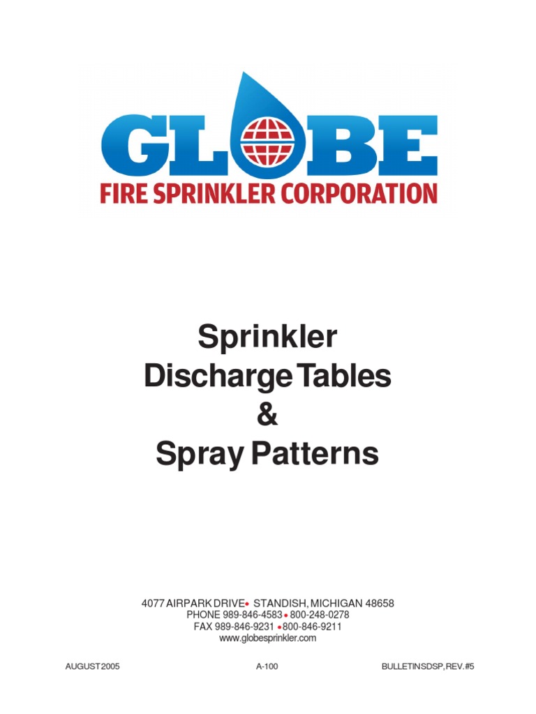 Globe Sprinklers A65 Gl5651 Specs PDF Fire Sprinkler System