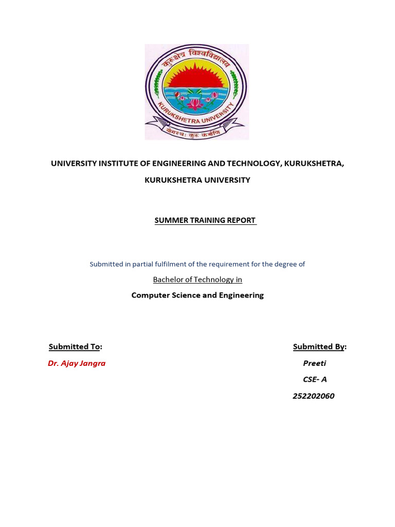 Core Java Summer Training Report | PDF | Method (Computer Programming ...