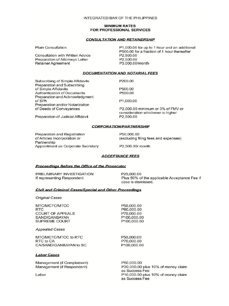 IBP Legal Fees | PDF