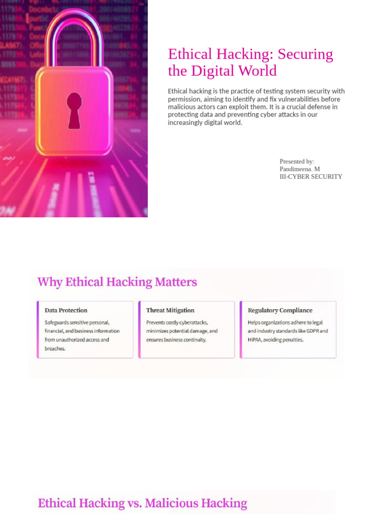Ethical Hacking for Cyber Security | PDF
