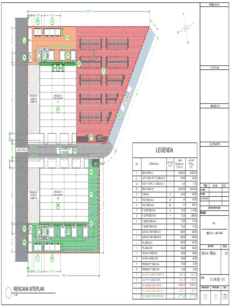 Rencana Siteplan Bangunan Gudang | PDF