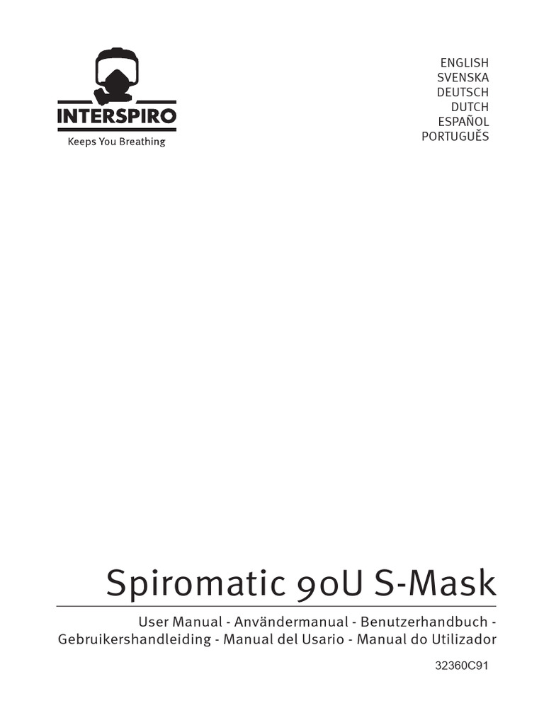 Spiromatic 90U S-Mask User Manual | PDF | Valve | Breathing