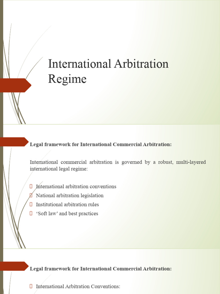 International Commercial Arbitration Framework | PDF | Arbitration ...