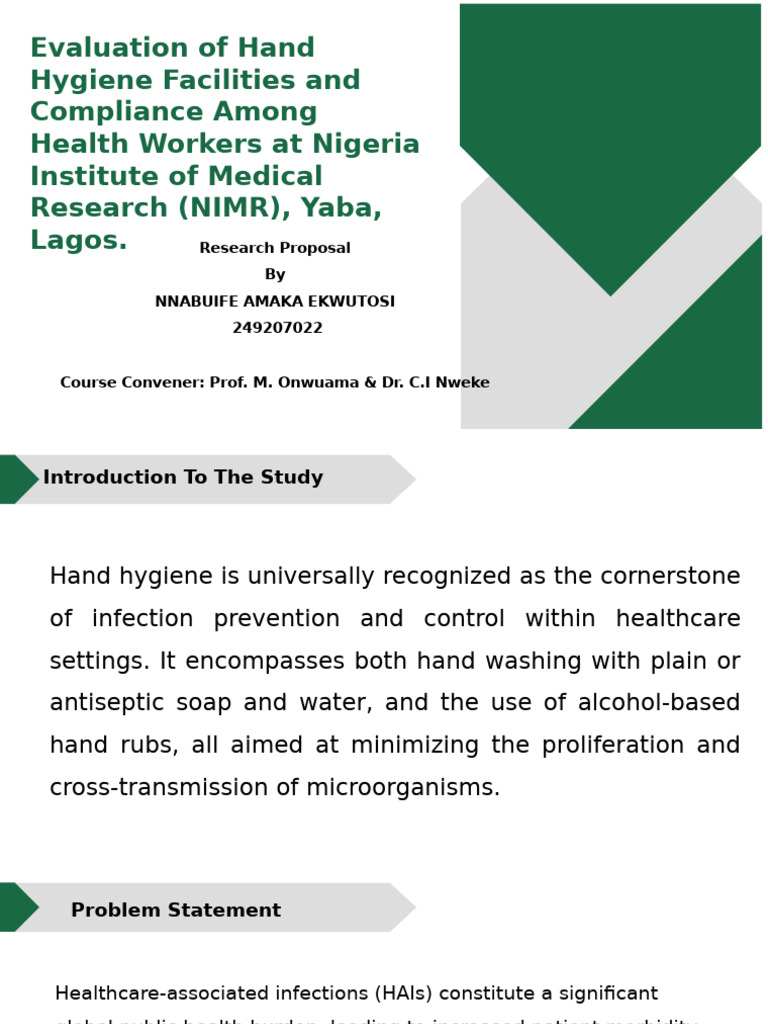 Hand Hygiene Compliance in Nigerian Healthcare | PDF | Hand Washing ...