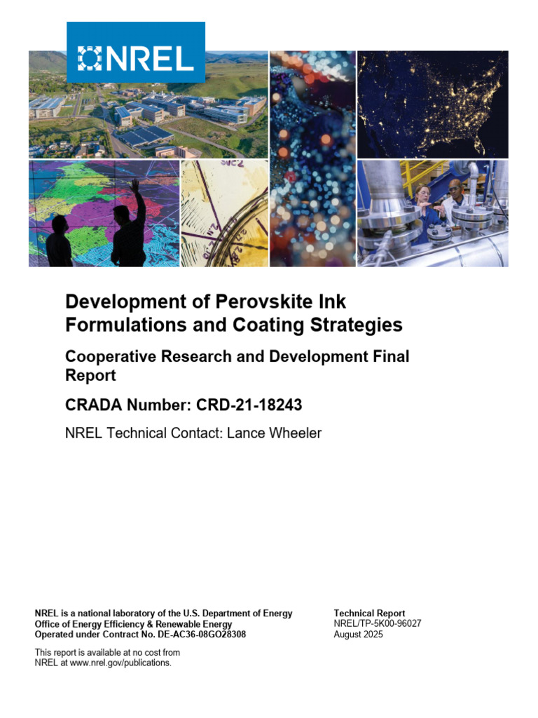 Perovskite Ink Development Strategies | PDF | Solar Cell | Materials ...