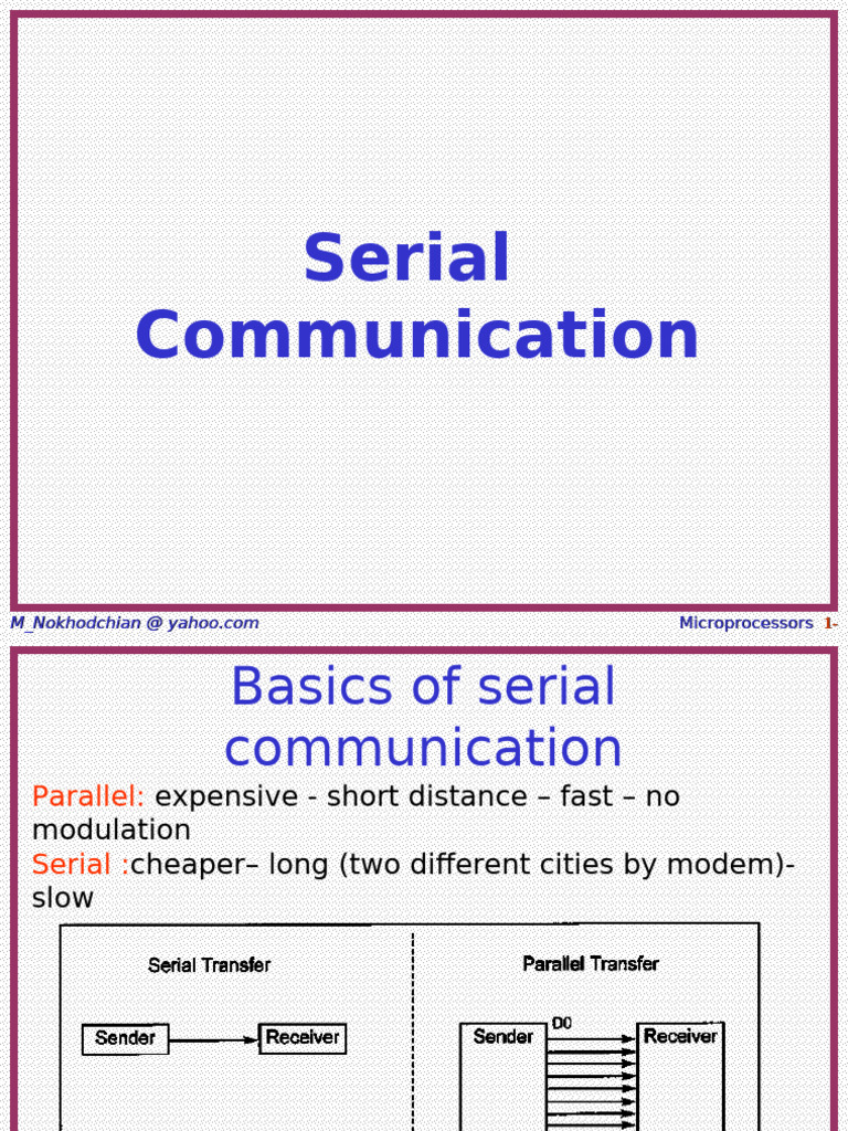 Serial Communication: Microprocessors | PDF | Electronics | Digital ...